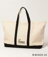 「トートバッグ（アイボリー×ブラック）」＜価格：5,990円（税込）＞【LEPSIMが「ミスタードーナツ」と初コラボ！ミスドロゴやドーナツがアパレル＆雑貨になって登場！】