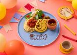 「<プーさん>HAPPYパスタプレート」<価格:税込2,090円>【プーさんと仲間たちがテーマのカフェ「OH MY CAFE」オープン♪東京・名古屋・大阪で開催されます!】