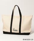 「トートバッグ（アイボリー×ブラック）」＜価格：5,990円（税込）＞【LEPSIMが「ミスタードーナツ」と初コラボ！ミスドロゴやドーナツがアパレル＆雑貨になって登場！】