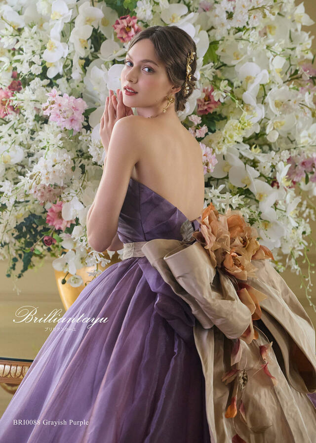 クラウディア｜「Brilliantayu （ブリリアンターユ）」新作ウェディングドレス｜ BRI-0088_Grayish Purple
