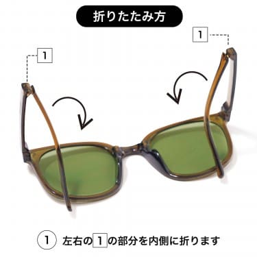 1.左右の［1］の部分を内側に折ります