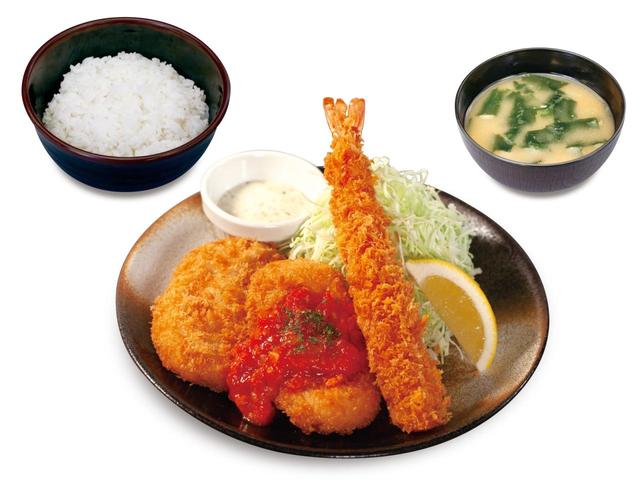 海老フライ（1尾）＆カニクリームコロッケ定食