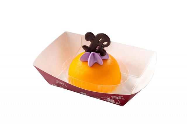 オレンジ＆ホワイトチョコムースケーキ、スーベニアプレート付き 850円