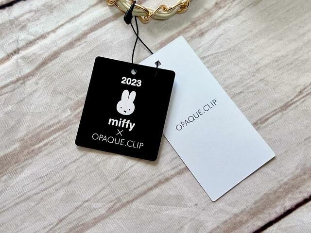 タグも「miffy×OPAQUE.CLIP」仕様♪