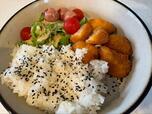 【コストコ 味の素 三元豚のとんかつ】ごはんとサラダにのせるだけで、見栄えするカツ丼風ワンボウルが完成します◎