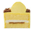 断面はこんな感じ!>ポムポムプリンのプリン風ケーキ 価格:720円(税込778円)【銀座コージーコーナー×サンリオ】