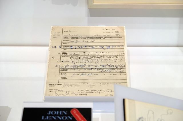 ジョンによる「In My Life」の手書き歌詞