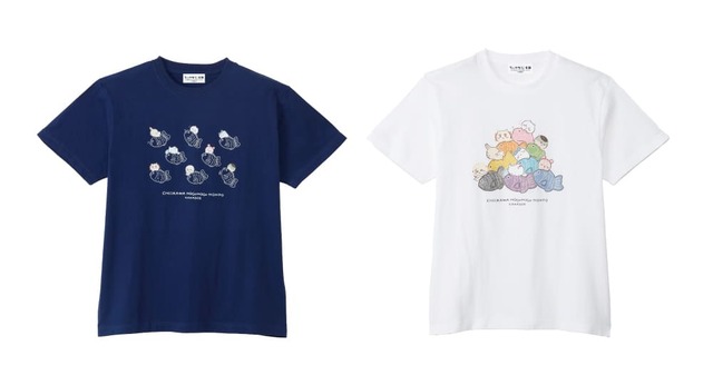 【ちいかわもぐもぐ本舗 川越店】川越限定 Tシャツ(鯛だらけ・つみつみ) M/L/XL　3,190円
