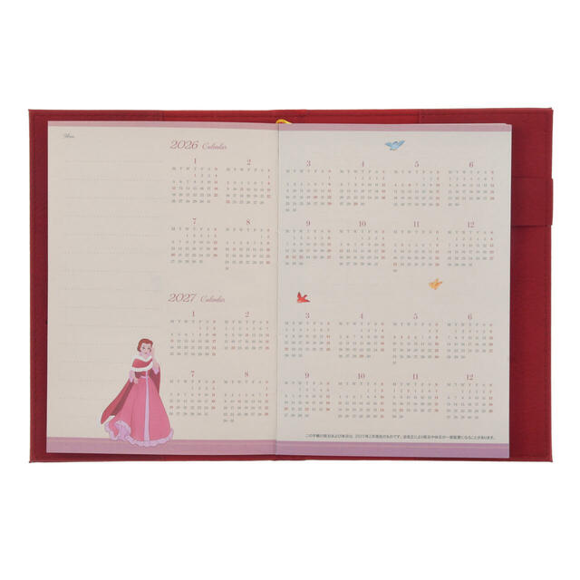 美女と野獣 手帳・スケジュール帳 B6 型押し CALENDAR&ORGANIZER 2026 2,800円