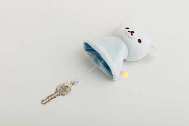 【雨のち晴れのリラックマ】大事な鍵は「ぬいぐるみリール付カバー」で持ち歩いてみては？