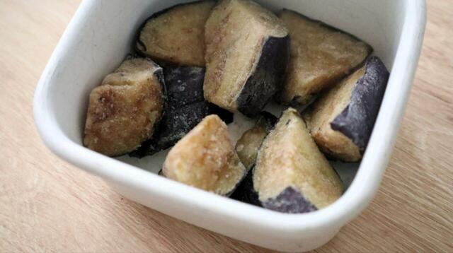 【ローソンストア100 揚げなす】鍋やレンジなしでそのまま使えるのはとってもありがたいですね