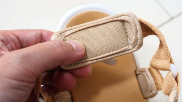 【PUMA ソフトライド VOLA サンダル】ベルトの内側はやわらかい布地素材。長時間の着用でも肌への刺激が少なく快適！