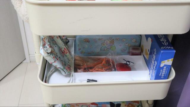 【ニトリ 縦横伸縮整理トレー Nブラン】子供用ワゴンにもぴったり