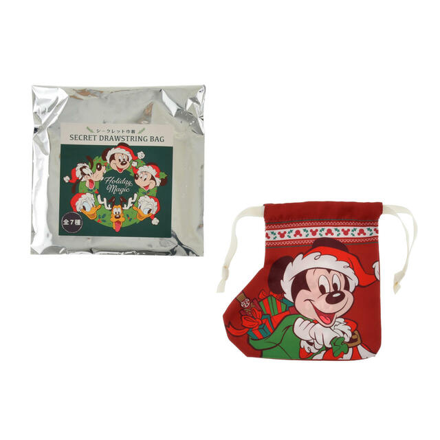 ミッキー＆フレンズ シークレット巾着 クリスマスブーツ DISNEY CHRISTMAS 700円