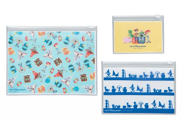 スライドジップケースセット 1,200円｜3枚セット｜サイズ：(L)縦約17×横23cm、(M)縦約14×横約19cm、(S)縦約10×横約13cm