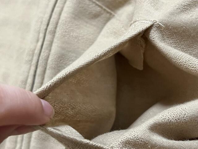 【ファッションセンターしまむら UVボーダーZIPPK】ポケットもちょっとした荷物は入る