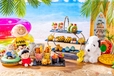 「アフタヌーンティー「Snoopy Summer Beach Time」」<5,600円>【夏のスイーツビュッフェ「Snoopy Summer Beach Time」】
