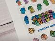 クリア地のステッカー。26個のステッカーが入っています