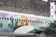 機体の中ほどにはラプンツェルが描かれていますよ【JAL Fantastic Journey Express】
