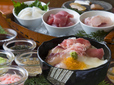 海の恵みたっぷり。秘伝のタレで漬け込んだ3種の鮮魚をお好みで