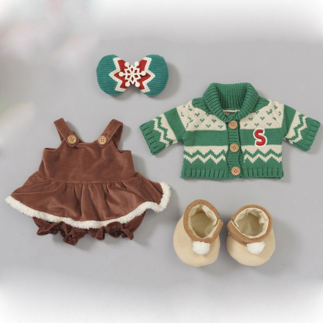2015ダッフィーのクリスマス「Very Merry Snowtime」コスチュームセット　スカートの裾が女の子っぽさ満載　4900円
