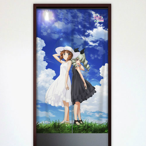 のれん(西住みほ＆アンチョビ)　(C)GIRLS und PANZER Film Projekt