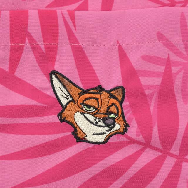 ニック・ワイルド 半袖シャツ ネクタイ付き ピンク TROPICAL ZOOTOPIA 8,000円