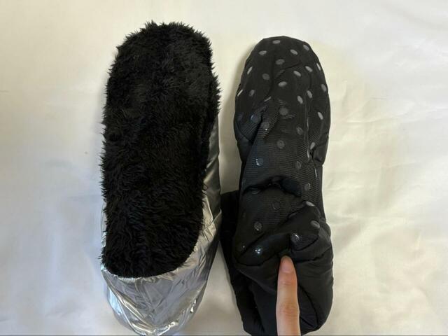 【ミズノ ルームブーツ】インソールはファーになっていて、足の裏がふわふわです♪