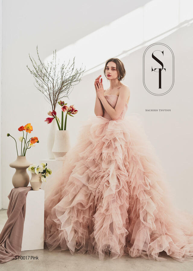 【クラウディア】ST新作ウェディングドレス|ST-0017_Pink