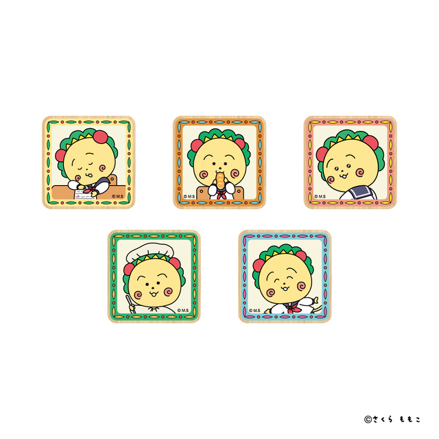 「ウッドマグネット（ランダム5種）」＜価格：税込880円＞【コジコジたちと一緒に教室で給食を食べられる？メルヘンでシュールな「コジコジゆかいな教室カフェ」オープン！】