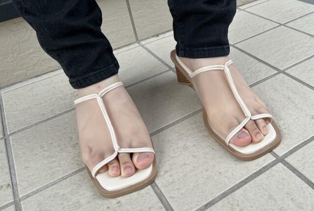 【ファッションセンターしまむら TT＊TYシアーミュール】シアー素材で涼しい