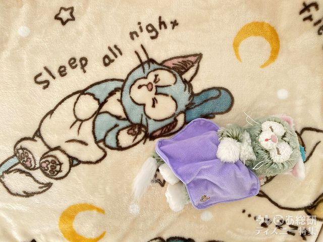 毛布とぬいぐるみ(ジェラトーニ)