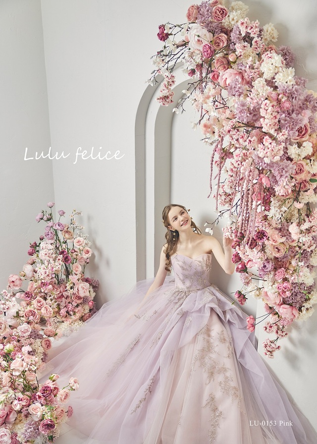 「Lulu felice（ルル・フェリーチェ）」新作ウェディングドレス LU-0153_Pink