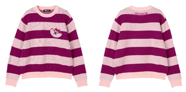 チェシャ猫デザインニット プルオーバー ¥16,500｜マリークワント アリス イン ワンダーランド デザイン コレクション