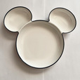 【Francfranc ディズニー ミッキー メラミンセパレートプレート リム アイボリー×ネイビー】大人っぽいおしゃれなお皿