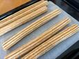 【コストコ TIO PEPE'S CHURROS】オーブンで焼くと、きれいなきつね色に仕上がりました♪