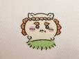 フルーツパフェをお裾分けしてもらったシーサー。口の横についているのがかわいいです♪