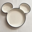 【Francfranc ディズニー ミッキー メラミンセパレートプレート リム アイボリー×ネイビー】大人っぽいおしゃれなお皿