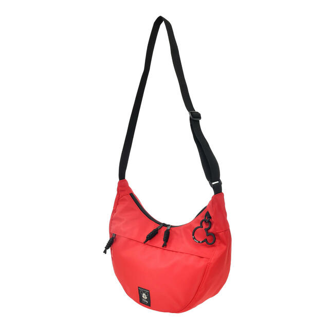 ミッキー ショルダーバッグ カラビナ付き ハーフムーン レッド パラコード Casual Bag 4,000円