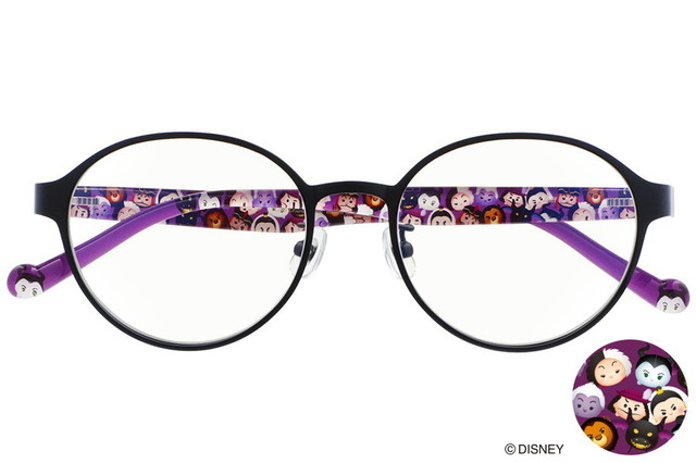 VILLAINS/ディズニーヴィランズを黒×パープルのフレームに閉じ込めました(Sサイズ(ボストン))