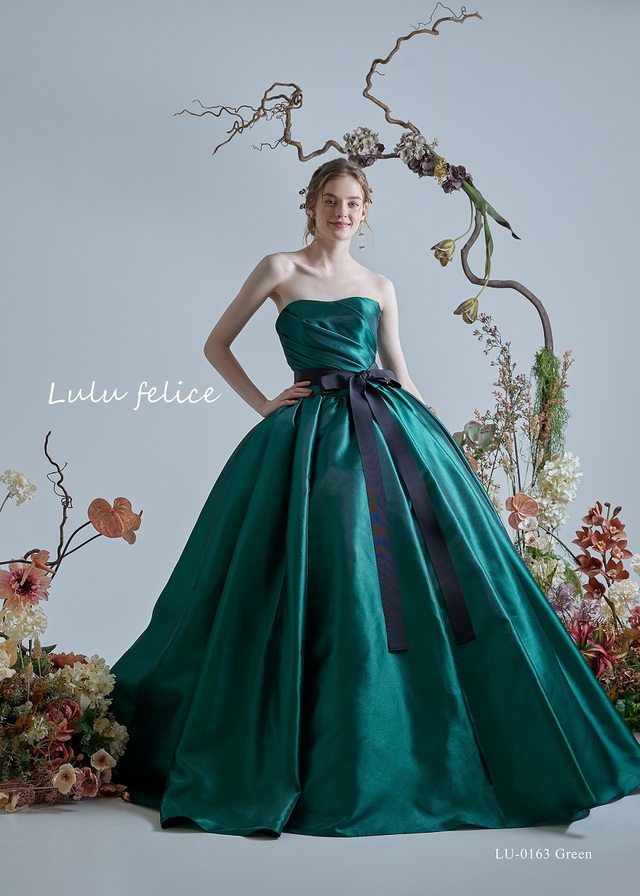 「Lulu felice（ルル・フェリーチェ）」新作ウェディングドレス　LU-0163_Green