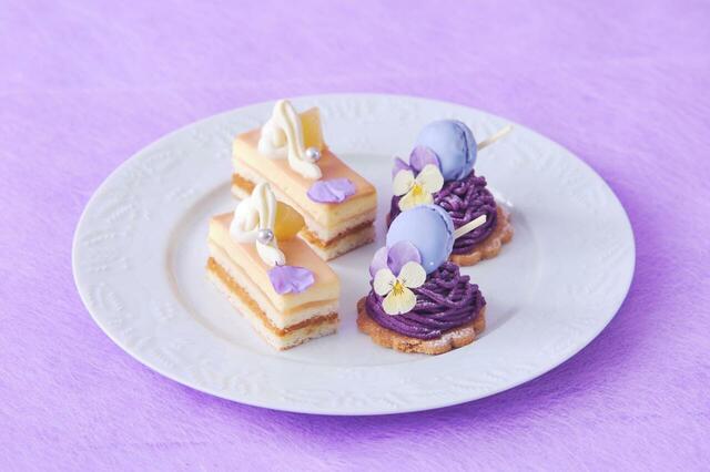 「スタンド三段目（2名分）」＜期間：2024年10月1日～11月18日＞【マロンや紫芋の“パープルスイーツ”でプリンセス気分♪「プリンセスアフタヌーンティー」開催】