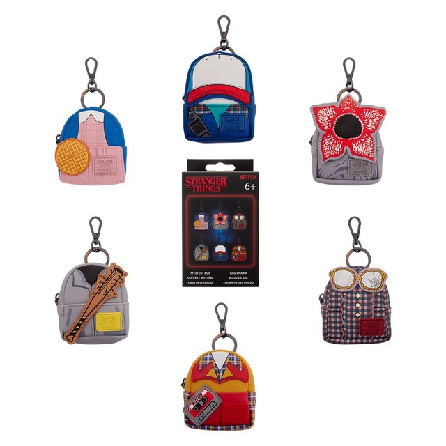NETFLIX STRANGER THINGS 10TH ANNIVERSARY MYSTERY MINI BACKPACK KEYCHAIN CHARM　各4,290円　