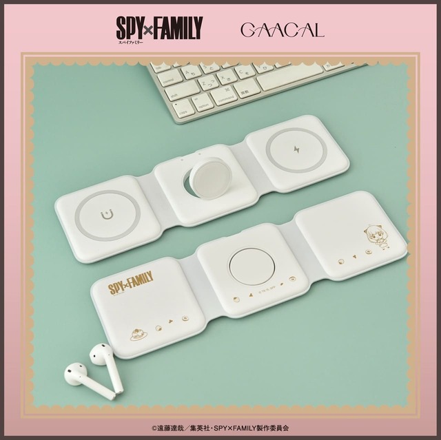 【GAACAL『SPY×FAMILY』コラボ】「TVアニメ『SPY×FAMILY』 GAACAL 3in1の折り畳みワイヤレス充電器 MagSafe対応」7,800円