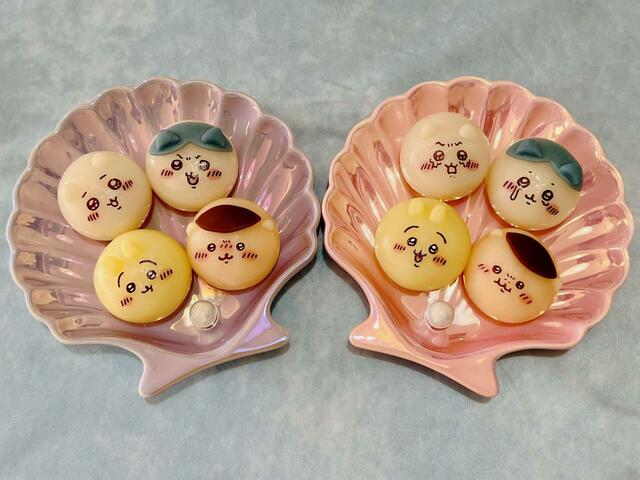 【ちいかわ食べマスモッチ】シェル型のお皿に並べてみました！