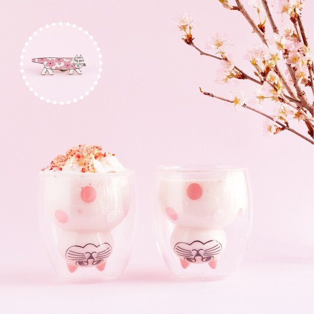 【リサ・ラーソンの桜アイテム】グッドグラスと桜のセット