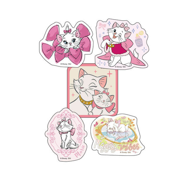 H賞 ダイカットステッカーセット|Happyくじ「Disney にゃん・にゃん・にゃん」
