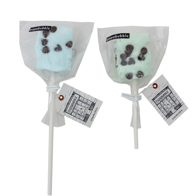 チョコミントマシュマロ　棒つき