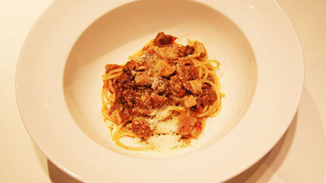 ヒロソフィ（銀座）／限定! 夢のトリプル肉ソースパスタ