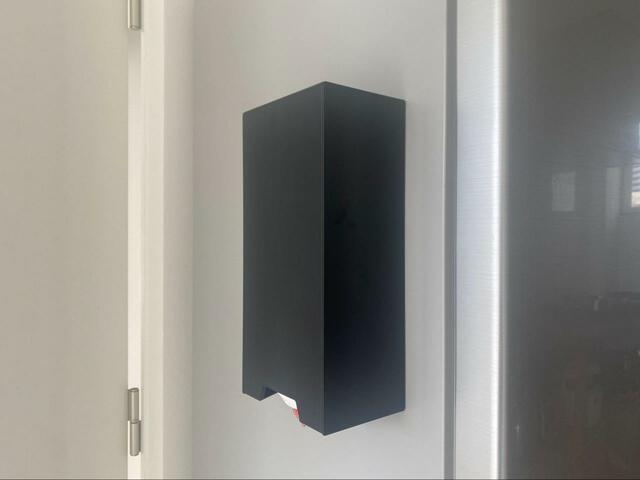 【山崎実業　tower ツーウェイレジ袋ストッカー】実際に冷蔵庫に取り付けてみた